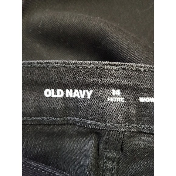 Old Navy WOW Bootcut Jeans Womens 14 Petite Black Mid Rise Stretch NEW - Picture 5 of 9